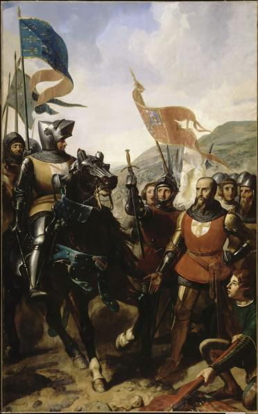 Jean III de Grailly se rend  du Guesclin lors de la bataille de Cocherel